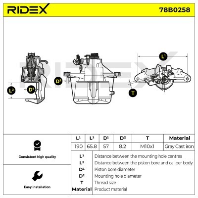 Zacisk Hamulcowy RIDEX 78B0258 78B0258 - foto 7