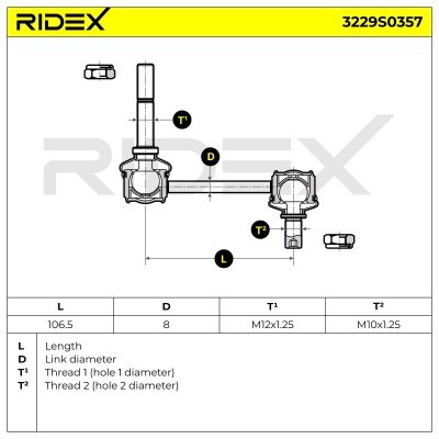 Łącznik Stabilizatora RIDEX 3229S0357 3229S0357 - foto 7