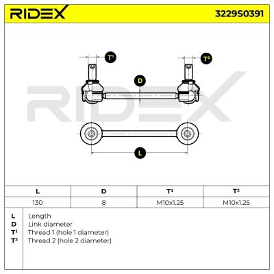 Łącznik Stabilizatora RIDEX 3229S0391 3229S0391 - foto 7
