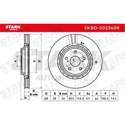 Tarcza hamulcowa Stark SKBD-0023408 SKBD-0023408 - foto 3