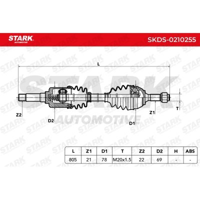 Półoś Napędowa Stark SKDS-0210255 SKDS-0210255 - foto 7
