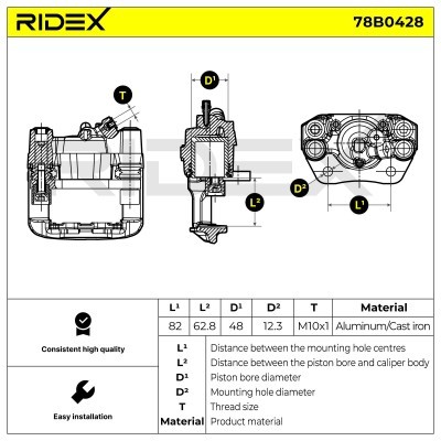 Zacisk Hamulcowy RIDEX 78B0428 78B0428 - foto 6