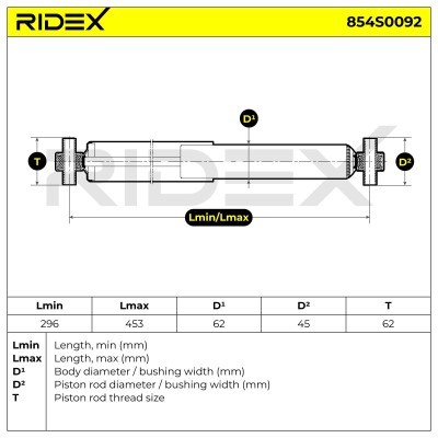 Amortyzator RIDEX 854S0092 854S0092 - foto 3