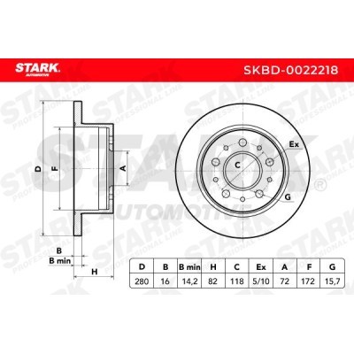 Tarcza hamulcowa Stark SKBD-0022218 SKBD-0022218 - foto 5