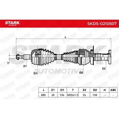 Półoś Napędowa Stark SKDS-0210507 SKDS-0210507 - foto 7