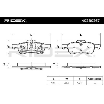 Klocki hamulcowe RIDEX 402B0267 402B0267 - foto 3
