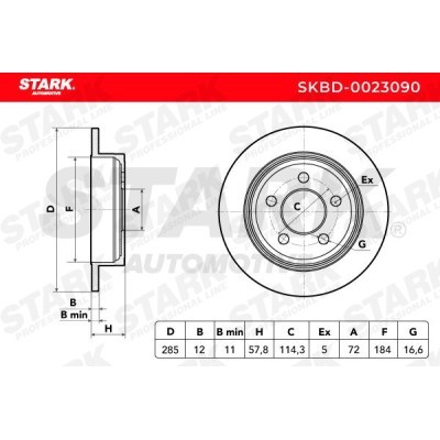 Tarcza hamulcowa Stark SKBD-0023090 SKBD-0023090 - foto 5