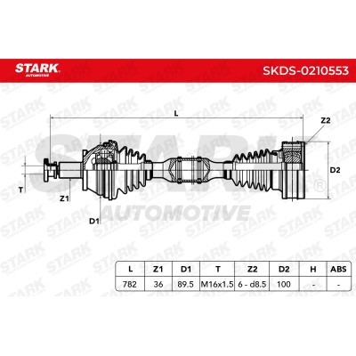 Półoś Napędowa Stark SKDS-0210553 SKDS-0210553 - foto 6