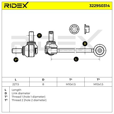 Łącznik Stabilizatora RIDEX 3229S0314 3229S0314 - foto 5