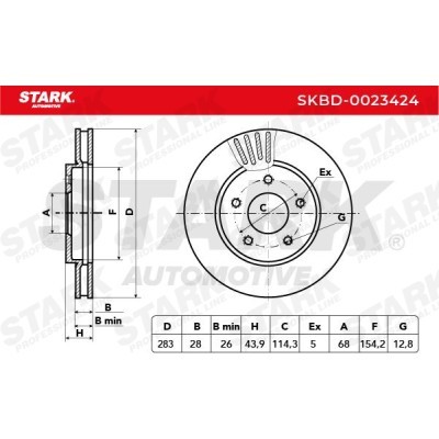 Tarcza hamulcowa Stark SKBD-0023424 SKBD-0023424 - foto 3