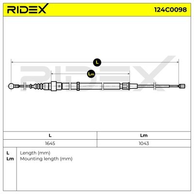 Linka Hamulca Ręcznego RIDEX 124C0098 124C0098 - foto 6