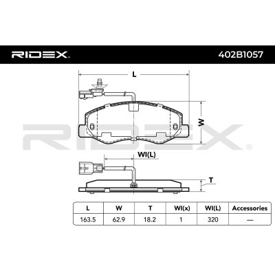 Klocki hamulcowe RIDEX 402B1057 402B1057 - foto 6