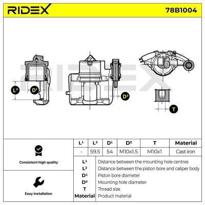 Zacisk Hamulcowy RIDEX 78B1004 78B1004 - foto 7
