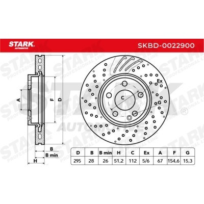 Tarcza hamulcowa Stark SKBD-0022900 SKBD-0022900 - foto 5