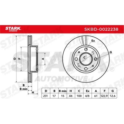 Tarcza hamulcowa Stark SKBD-0022238 SKBD-0022238 - foto 3