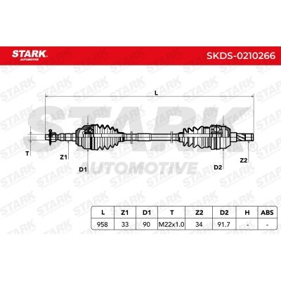 Półoś Napędowa Stark SKDS-0210266 SKDS-0210266 - foto 6