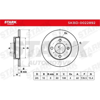 Tarcza hamulcowa Stark SKBD-0022892 SKBD-0022892 - foto 3