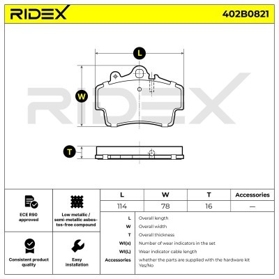 Klocki hamulcowe RIDEX 402B0821 402B0821 - foto 4