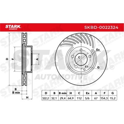 Tarcza hamulcowa Stark SKBD-0022324 SKBD-0022324 - foto 5