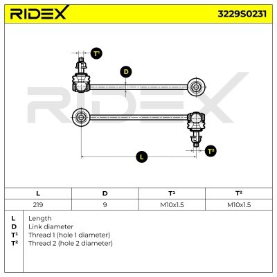 Łącznik Stabilizatora RIDEX 3229S0231 3229S0231 - foto 7