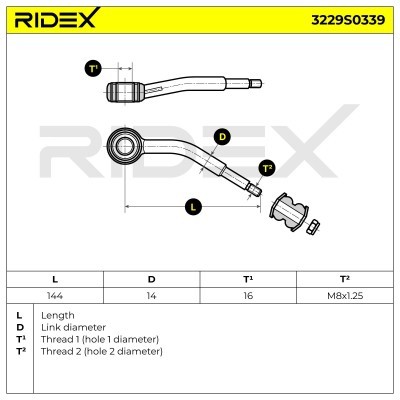 Łącznik Stabilizatora RIDEX 3229S0339 3229S0339 - foto 5