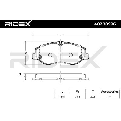 Klocki hamulcowe RIDEX 402B0996 402B0996 - foto 7