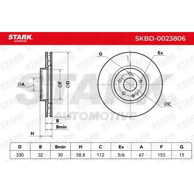 Tarcza hamulcowa Stark SKBD-0023806 SKBD-0023806 - foto 2