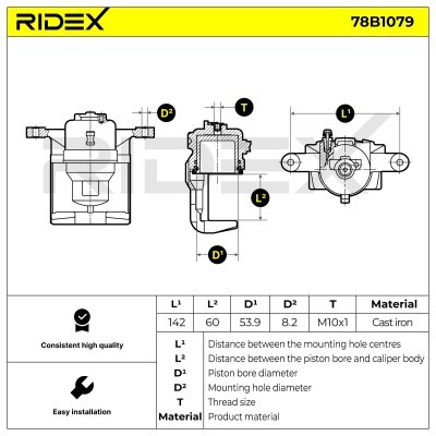 Zacisk Hamulcowy RIDEX 78B1079 78B1079 - foto 6