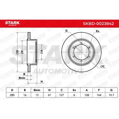 Tarcza hamulcowa Stark SKBD-0023842 SKBD-0023842 - foto 2