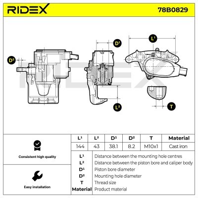 Zacisk Hamulcowy RIDEX 78B0829 78B0829 - foto 5