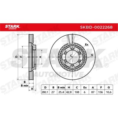 Tarcza hamulcowa Stark SKBD-0022268 SKBD-0022268 - foto 5