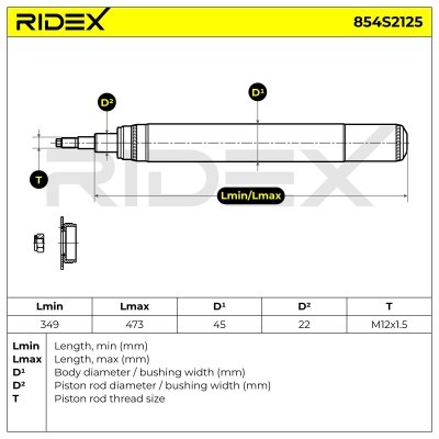 Amortyzator RIDEX 854S2125 854S2125 - foto 8