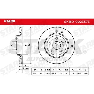 Tarcza hamulcowa Stark SKBD-0023573 SKBD-0023573 - foto 5