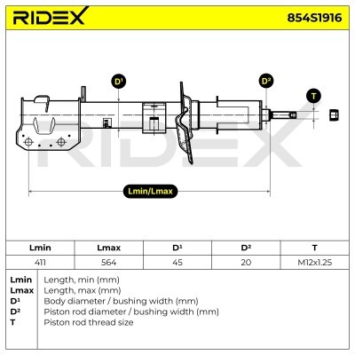 Amortyzator RIDEX 854S1916 854S1916 - foto 6