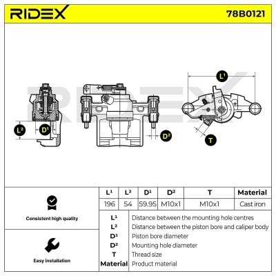 Zacisk Hamulcowy RIDEX 78B0121 78B0121 - foto 5