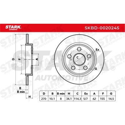 Tarcza hamulcowa Stark SKBD-0020245 SKBD-0020245 - foto 5