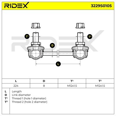 Łącznik Stabilizatora RIDEX 3229S0105 3229S0105 - foto 6