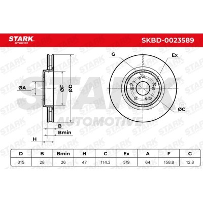 Tarcza hamulcowa Stark SKBD-0023589 SKBD-0023589 - foto 6