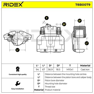 Zacisk Hamulcowy RIDEX 78B0079 78B0079 - foto 6