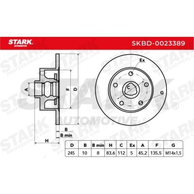 Tarcza hamulcowa Stark SKBD-0023389 SKBD-0023389 - foto 4