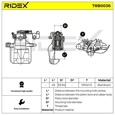 Zacisk Hamulcowy RIDEX 78B0036 78B0036 - foto 5
