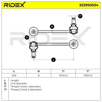 Łącznik Stabilizatora RIDEX 3229S0534 3229S0534 - foto 5