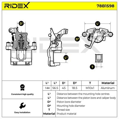 Zacisk Hamulcowy RIDEX 78B1598 78B1598 - foto 5