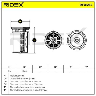 Filtr Paliwa RIDEX 9F0464 9F0464 - foto 5