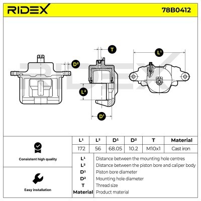 Zacisk Hamulcowy RIDEX 78B0412 78B0412 - foto 5