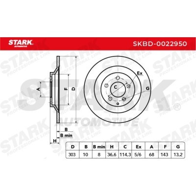 Tarcza hamulcowa Stark SKBD-0022950 SKBD-0022950 - foto 3