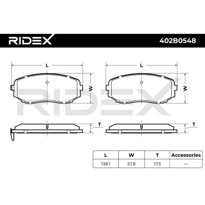 Klocki hamulcowe RIDEX 402B0548 402B0548 - foto 8