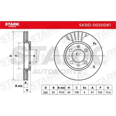Tarcza hamulcowa Stark SKBD-0020081 SKBD-0020081 - foto 5