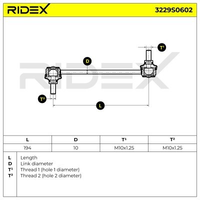 Łącznik Stabilizatora RIDEX 3229S0602 3229S0602 - foto 5
