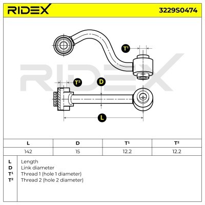 Łącznik Stabilizatora RIDEX 3229S0474 3229S0474 - foto 5